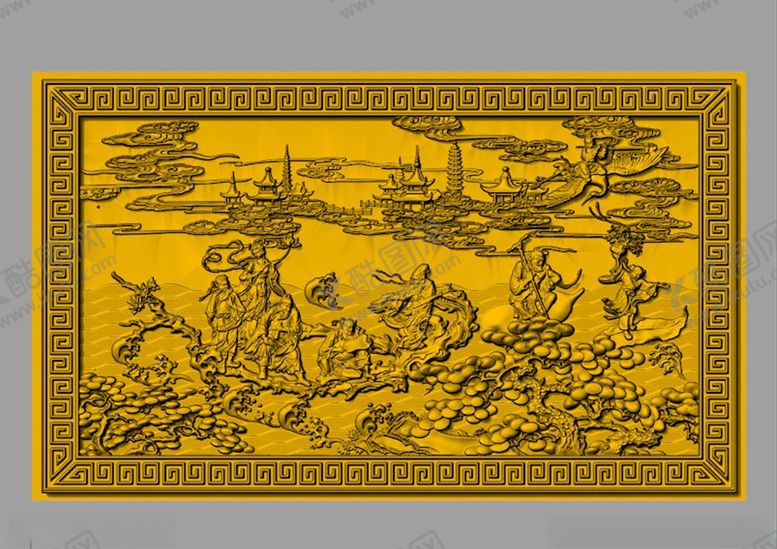 编号：73293203200614049117【酷图网】源文件下载-CAD浮雕装饰画