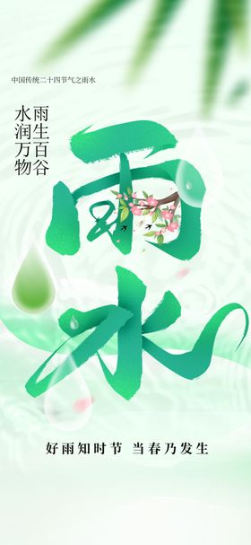 雨水复古传统宣传