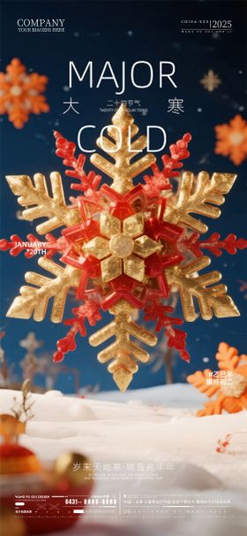 酒吧夜店ktv大寒节气海报
