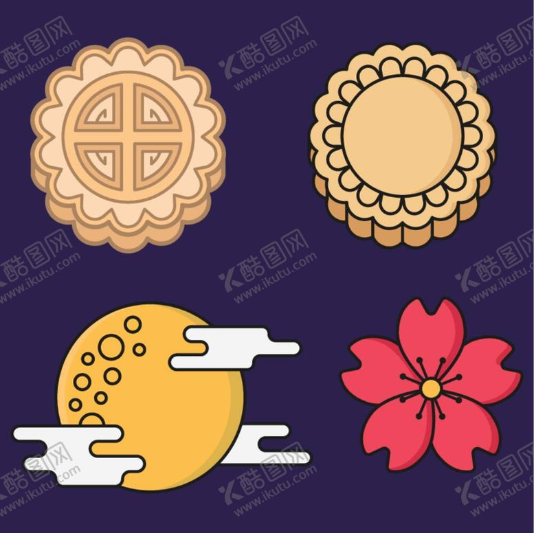 编号：18637312050508004210【酷图网】源文件下载-中秋节庆元素