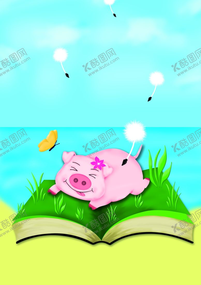 编号：35087810301319252469【酷图网】源文件下载-童话猪背景素材