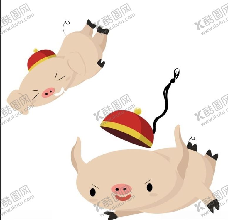 编号：16421007040551389006【酷图网】源文件下载-手绘卡通可爱猪猪