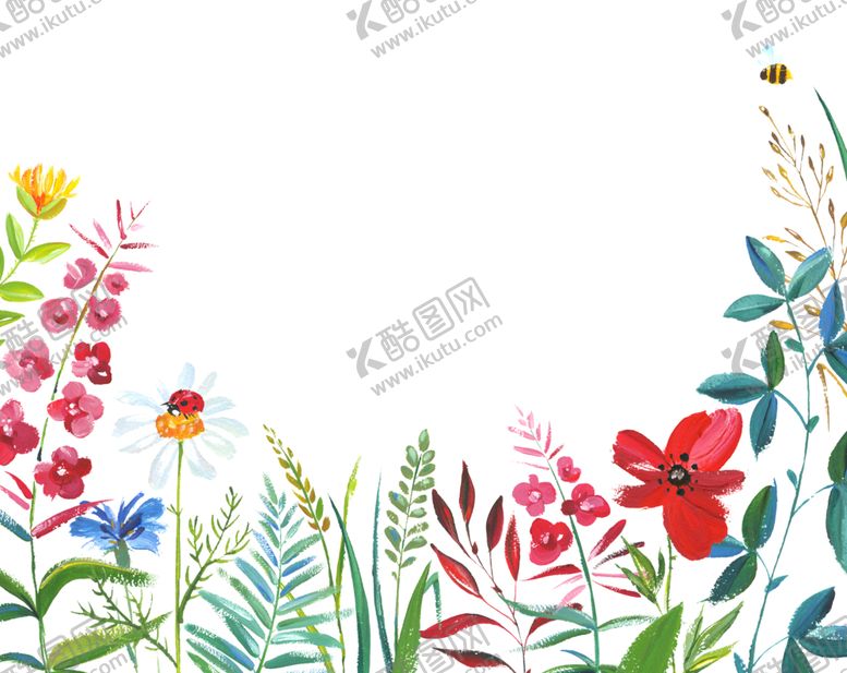 编号：95765810171211253121【酷图网】源文件下载-水彩手绘花卉花朵植物