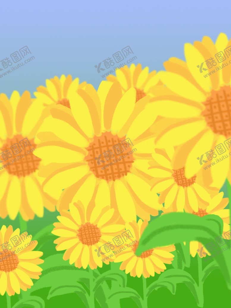 编号：23738702171138168796【酷图网】源文件下载-卡通向日葵插画