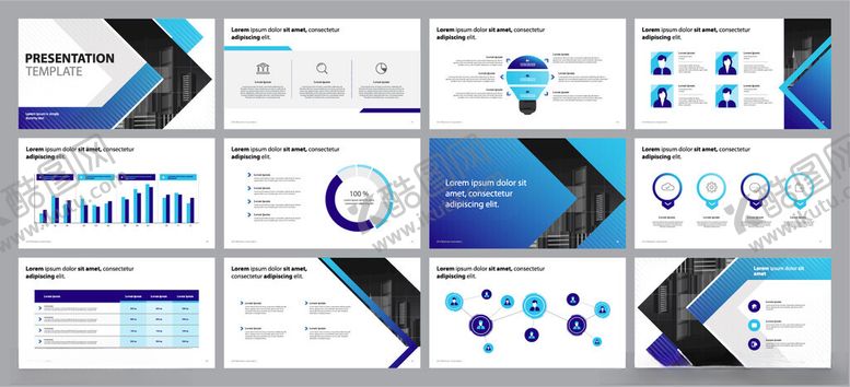 编号：50652211020450124414【酷图网】源文件下载-蓝色画册