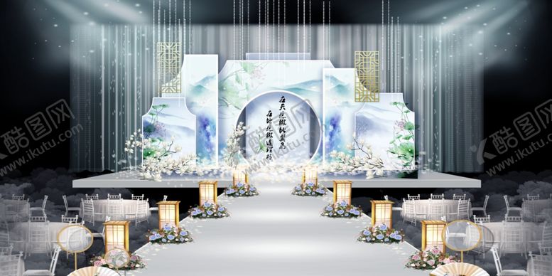 编号：91055709201226492577【酷图网】源文件下载-蓝色婚礼