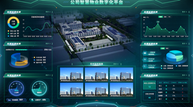 公司智慧物业可视化平台界面设计后矢量大数据大屏