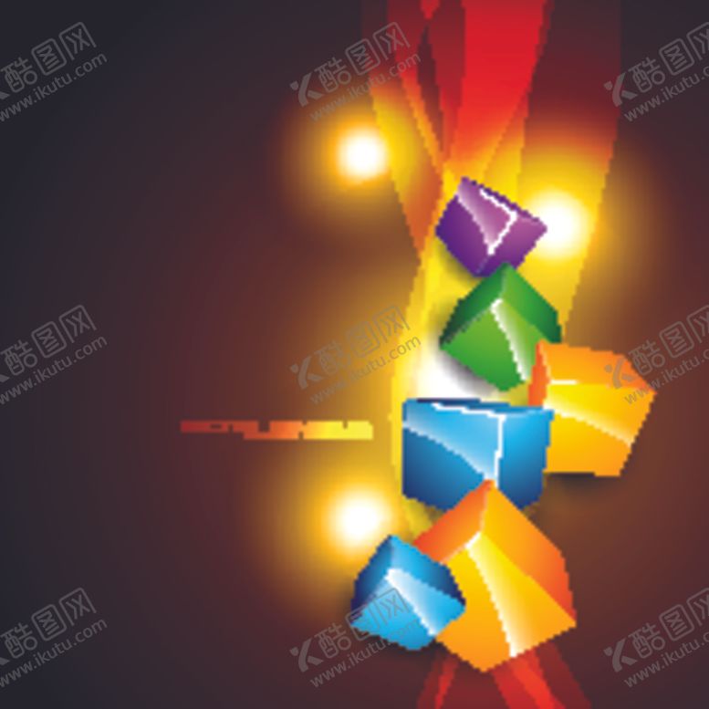 编号：46688909180746444566【酷图网】源文件下载-3d动感几何体梦幻背景