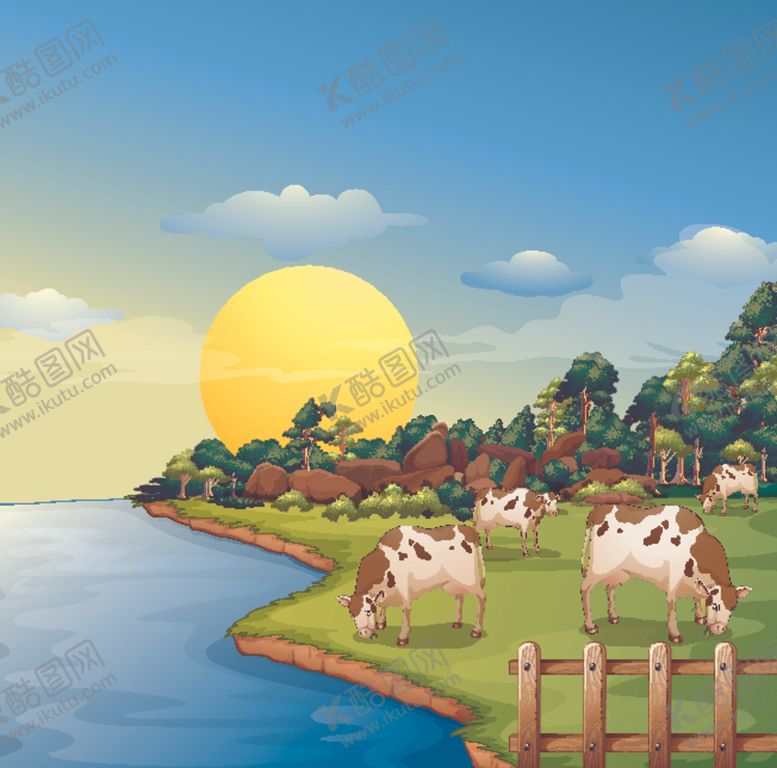 编号：63575509290956037443【酷图网】源文件下载-卡通奶牛