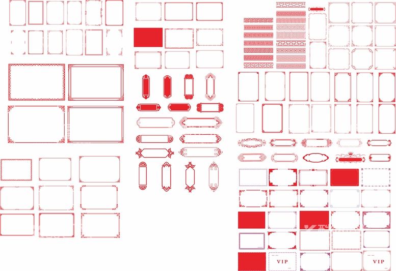 编号：51329609131627433659【酷图网】源文件下载-中式边框矢量素材