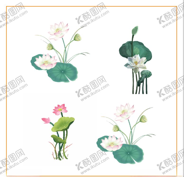 编号：50952109212335044219【酷图网】源文件下载-荷花荷叶素材