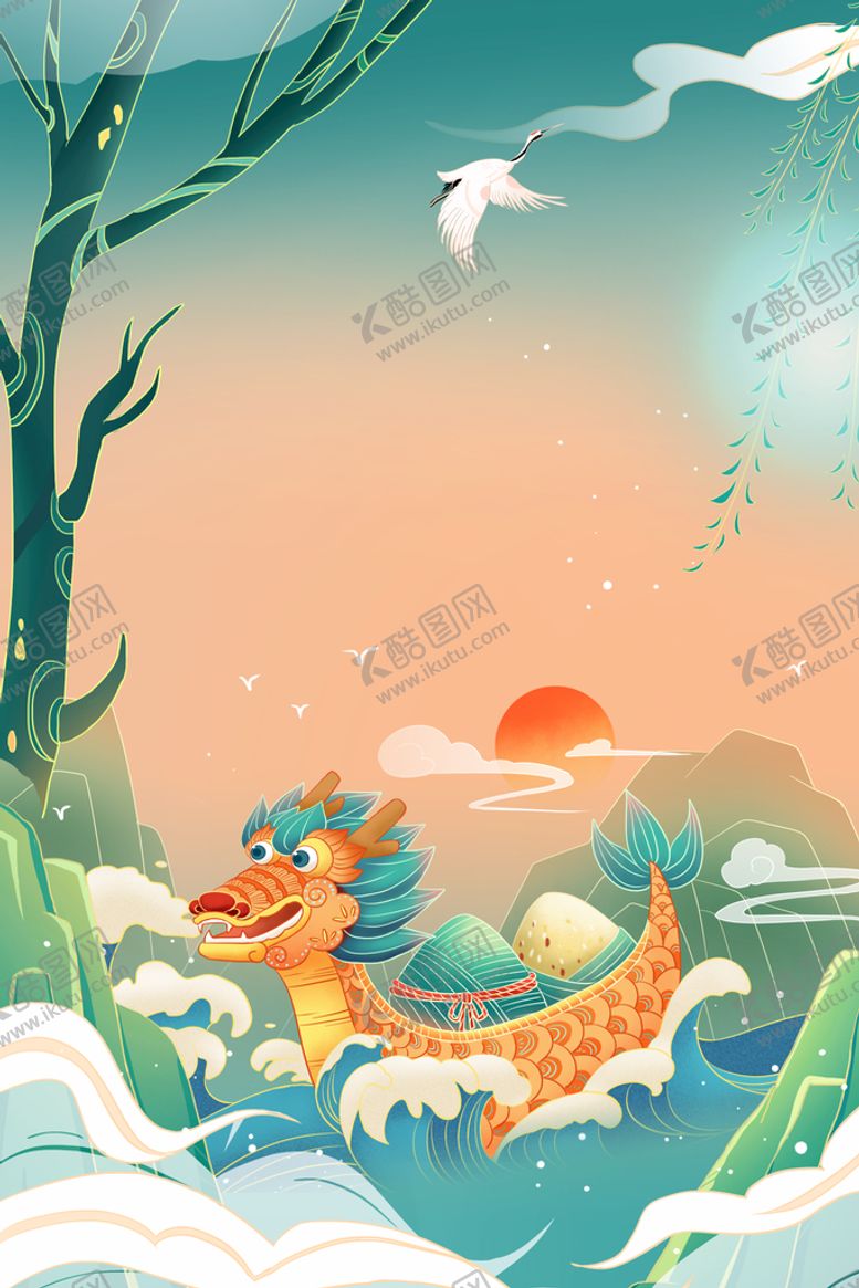 编号：31275009260558355340【酷图网】源文件下载-端午节赛龙舟海报