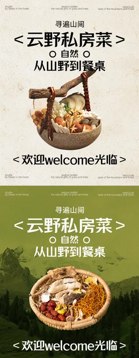 美食菌菇山野云贵川高级火锅料理餐饮