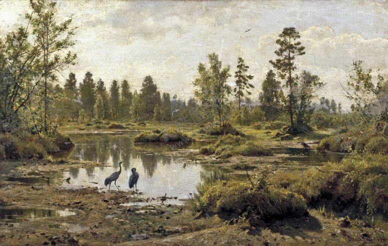 编号：39428109230440264141【酷图网】源文件下载-希施金树林风景油画