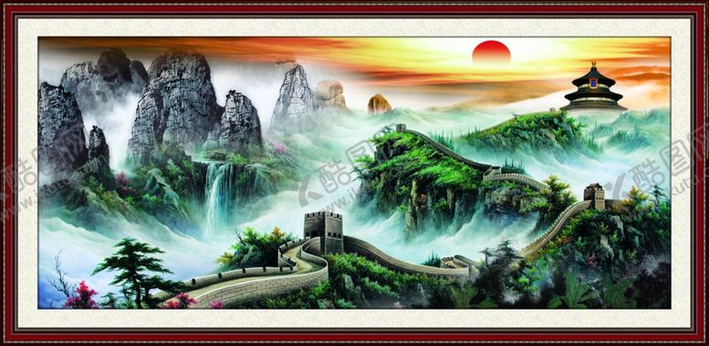 编号：22423809120753585545【酷图网】源文件下载-长城风景画