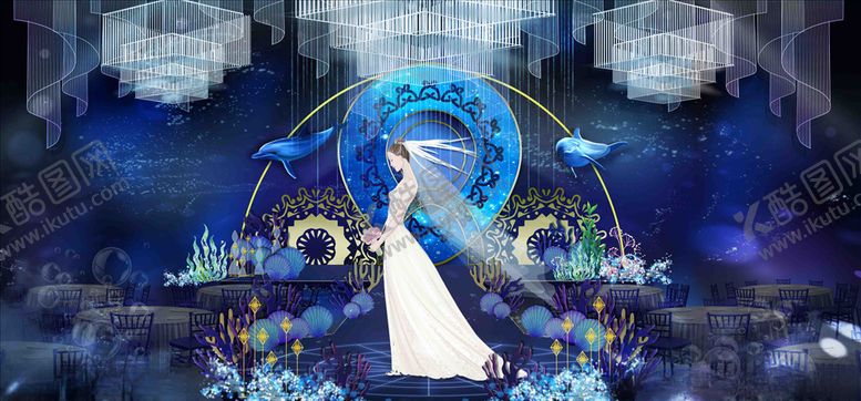 编号：87673005140251392523【酷图网】源文件下载-蓝色婚礼