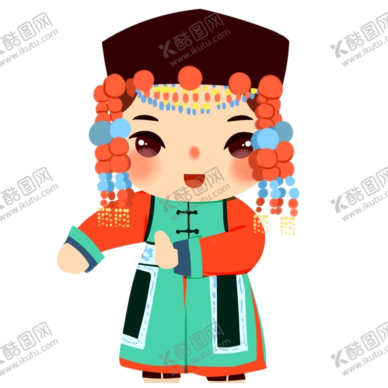 编号：73353511260214226670【酷图网】源文件下载-蒙古族卡通人物