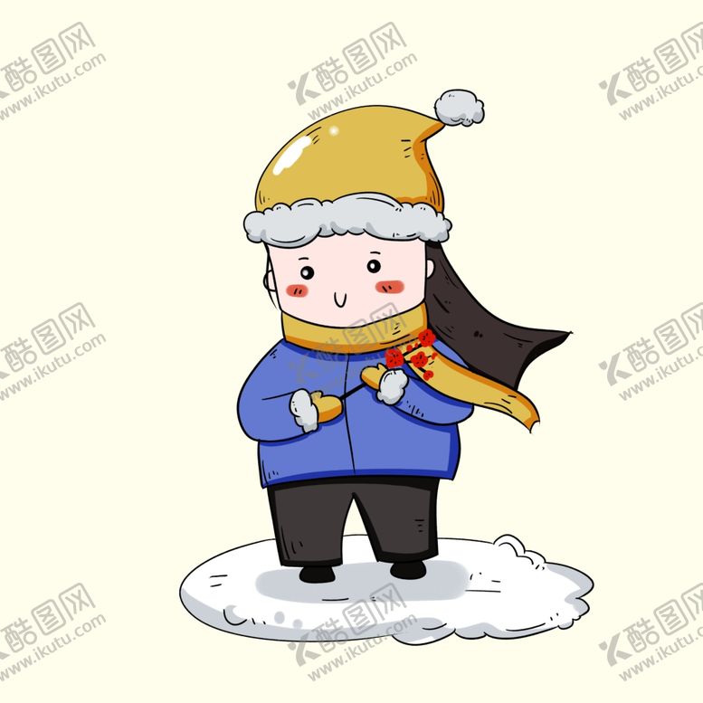 编号：46642710191837247272【酷图网】源文件下载-卡通保暖女孩
