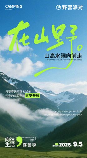 露营季在山野海报