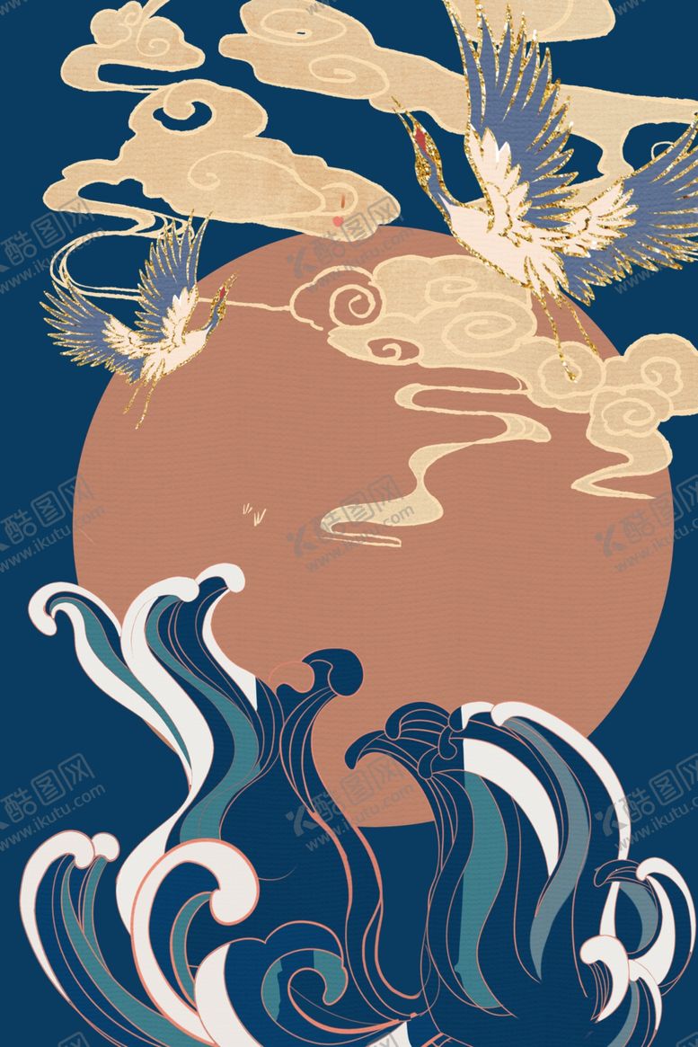 编号：83976409190846551251【酷图网】源文件下载-中国风国潮背景插画