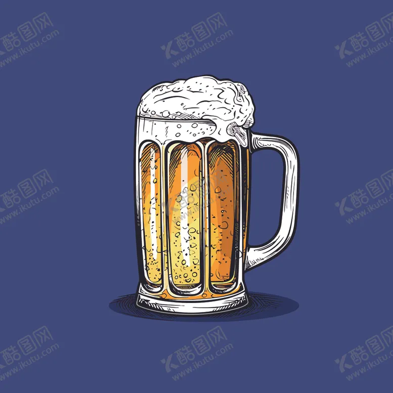 编号：57942002042359304317【酷图网】源文件下载-可爱啤酒卡通绘画儿童插画