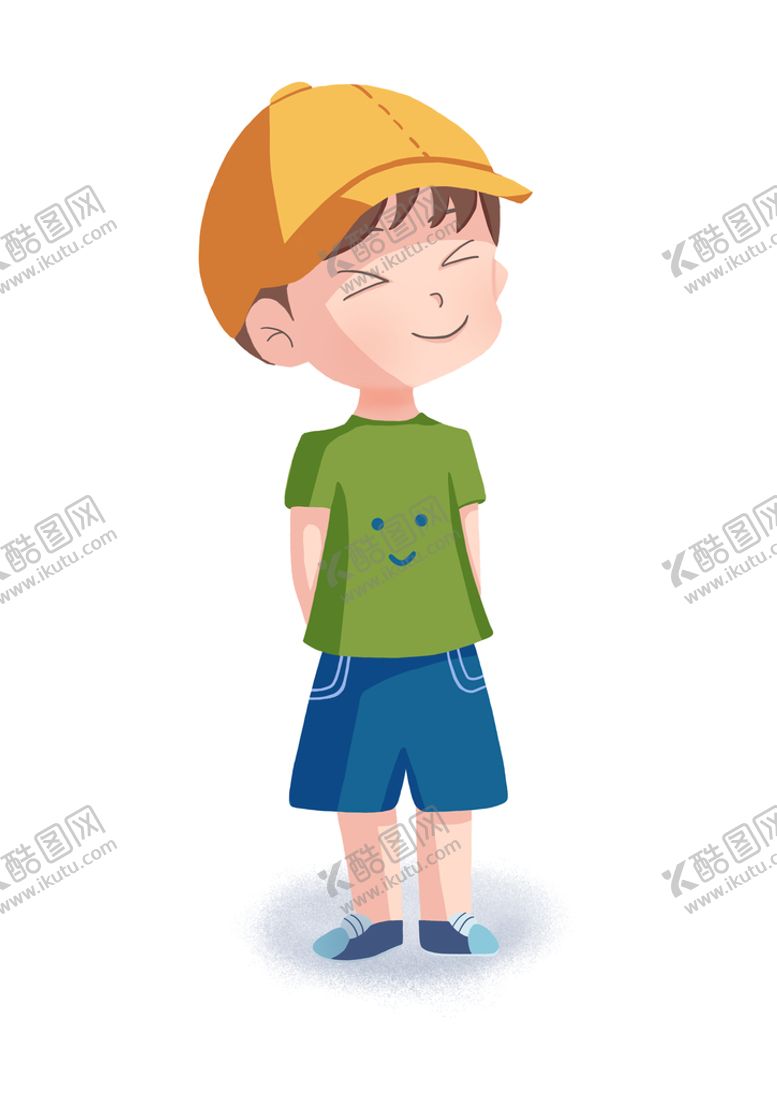 编号：56179309171717300765【酷图网】源文件下载-可爱小清新儿童男孩插画