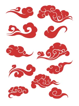 祥云图抽象图案中国