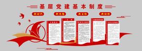 文化墙党建三会一课发展党员制度新征程