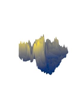 抽象山峰梦幻泼墨插画烟雾缭绕