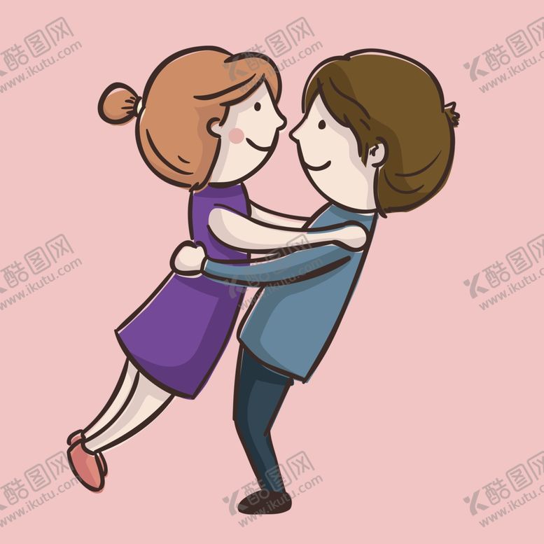 编号：98532602050338549210【酷图网】源文件下载-手绘情侣恋人