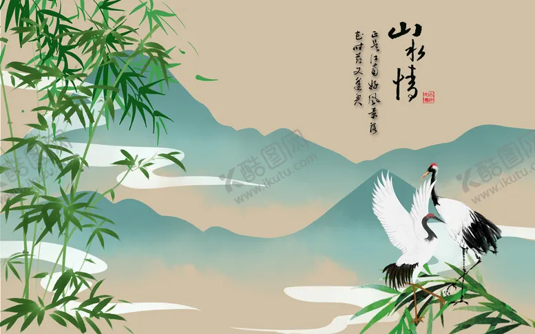 编号：16843909240711092647【酷图网】源文件下载-山水画 