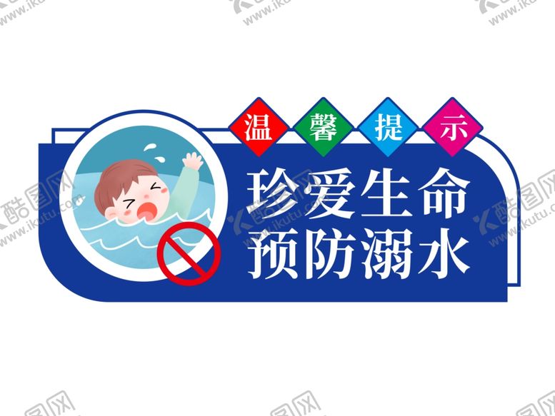 编号：46841210290410282352【酷图网】源文件下载-预防溺水标语警告牌海报素材