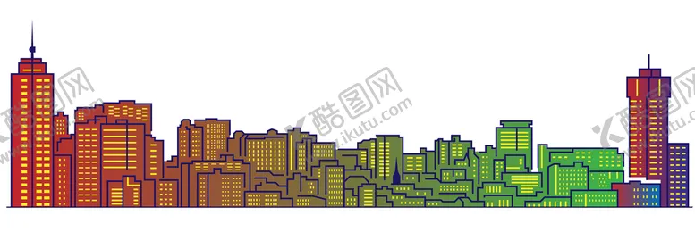 编号：49063109131717330874【酷图网】源文件下载-城市建筑剪影素材