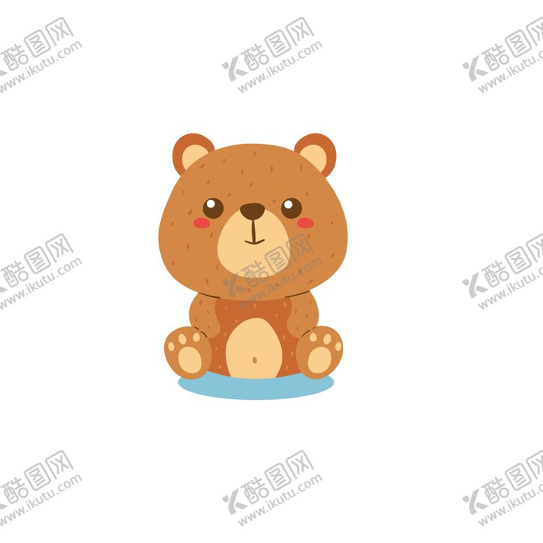 编号：89822102130803031315【酷图网】源文件下载-玩具熊 玩偶 可爱 坐姿 矢量