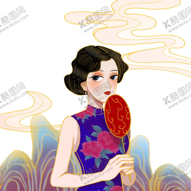 编号：63618704131430055269【酷图网】源文件下载-国潮人物手绘