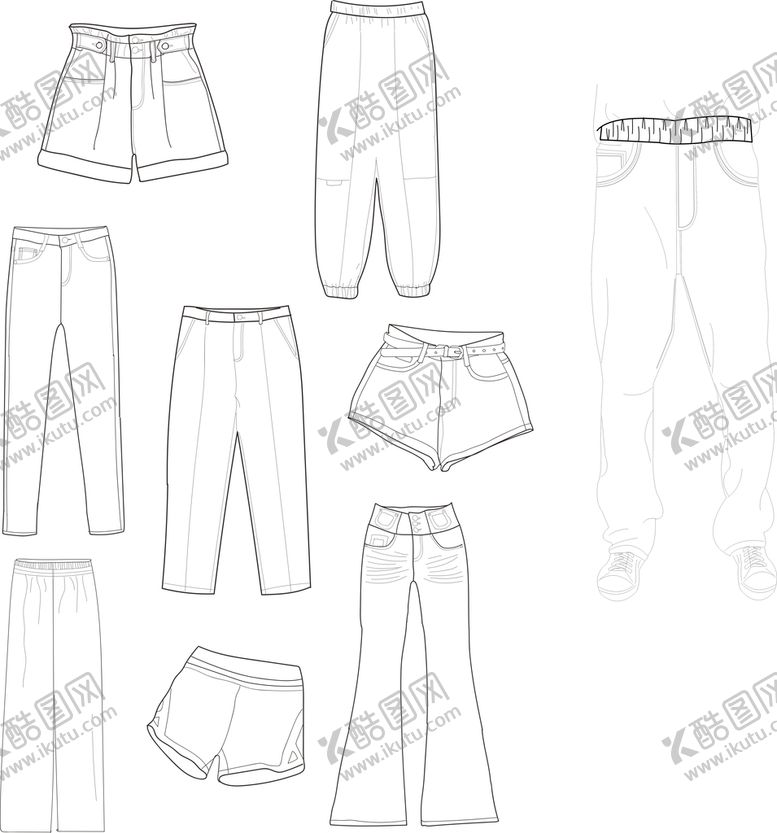 编号：38270510080212206895【酷图网】源文件下载-服装店矢量裤子裙子