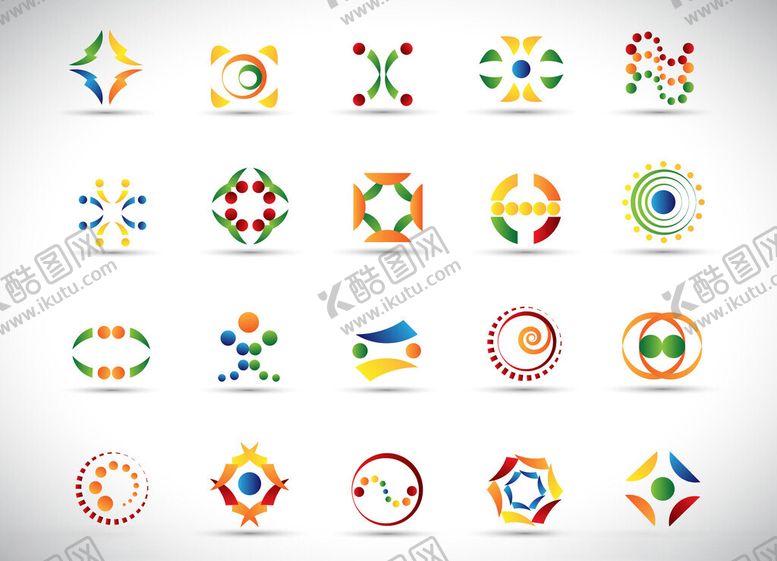 编号：52822204030653313562【酷图网】源文件下载-多彩几何创意标志集合
