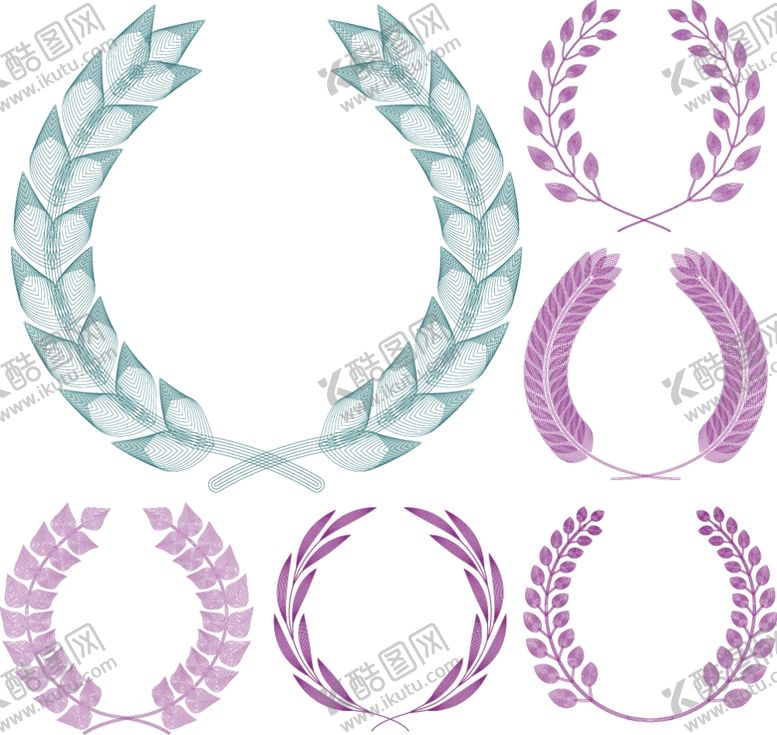 编号：23675209190527554784【酷图网】源文件下载-线条防伪麦穗花纹防伪花纹