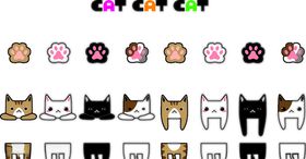 矢量猫咪插图