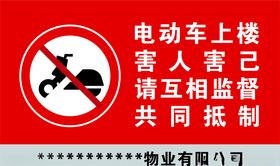 物业展板展示禁止牌