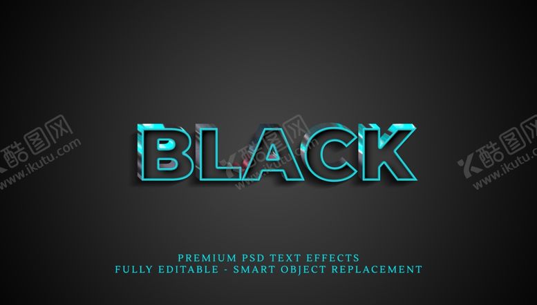 编号：69680410031722572574【酷图网】源文件下载-字体样式黑底蓝框图标标志效果