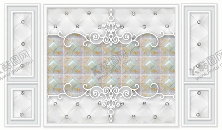 编号：83379409222230143105【酷图网】源文件下载-欧式花纹背景墙