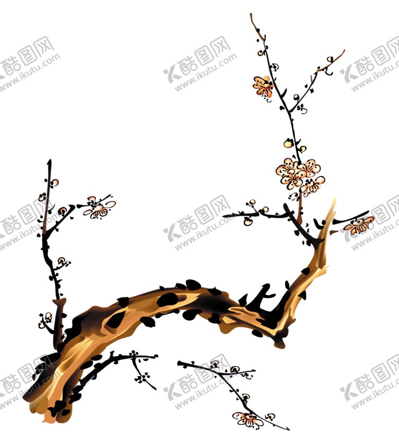 编号：33486405130126229042【酷图网】源文件下载-中国风水墨梅