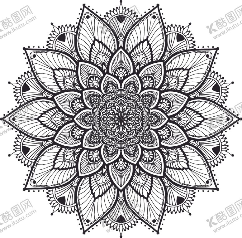 编号：39029509141715028610【酷图网】源文件下载-曼陀罗花纹