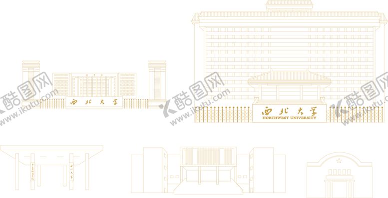编号：57602310192237489436【酷图网】源文件下载-大学矢量线条