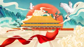 中国风插画潮名胜古迹潮