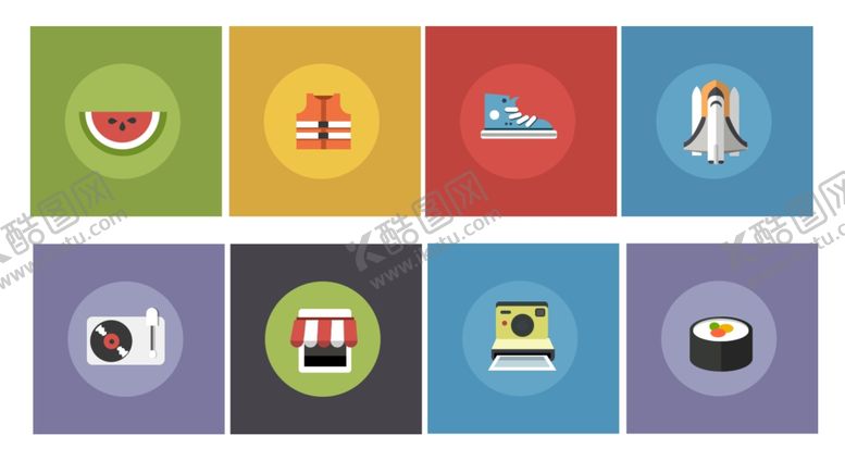 编号：85406410260514233058【酷图网】源文件下载-扁平多样图标