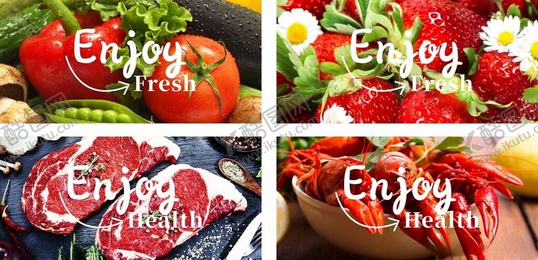 编号：18554912100007574951【酷图网】源文件下载-超市生鲜软膜形象