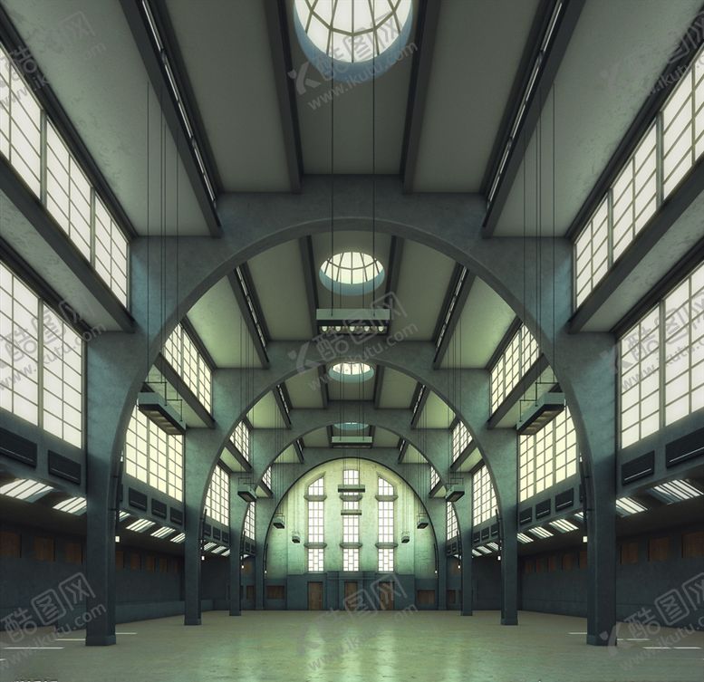 编号：54210109250409139502【酷图网】源文件下载-C4D模型建筑室内大厅大堂
