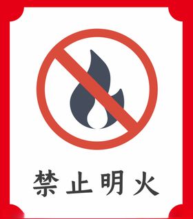 禁止明火提示牌2